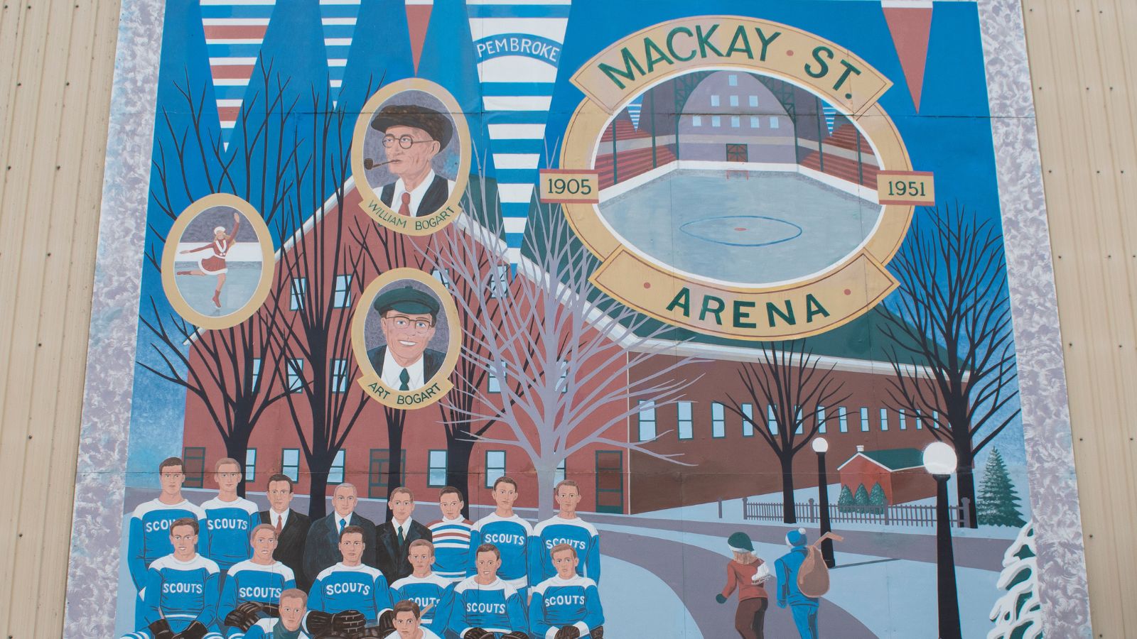 Photo of the Mackay Street Arena mural.